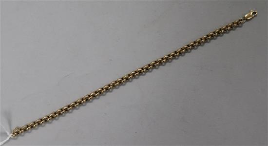 A 9ct gold belcher link chain bracelet, 17.5 gr